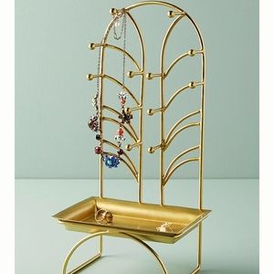 Anthropologie Gold Jewelry Stand